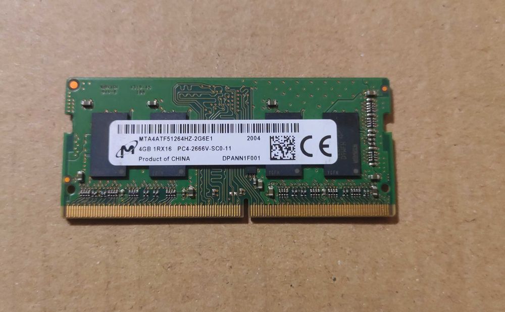 Pamięć RAM do laptopa 4GB DDR4 2666mhz Micron | Gwarancja | Faktura VAT Marża |