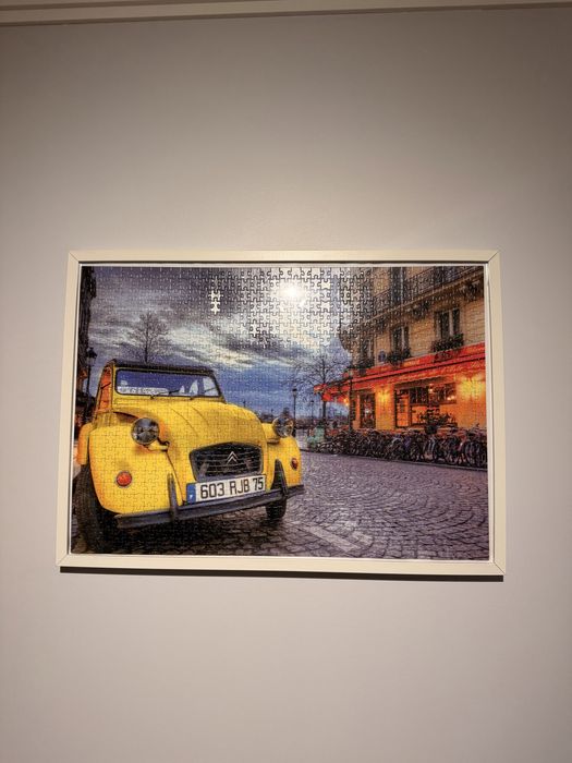 Puzzle 1000 peças, montado e com moldura