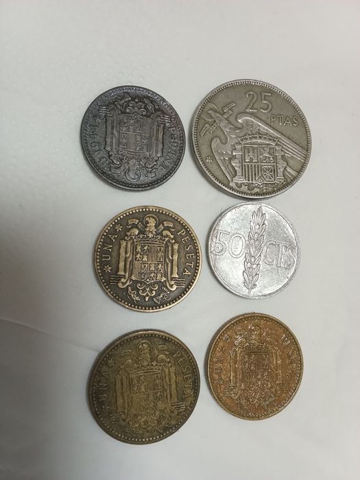 Moedas (6)  de ESPANHA  1944/1966