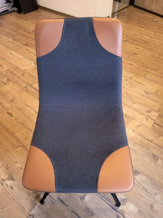 Krzesło denim w kolorze grafit-kamel