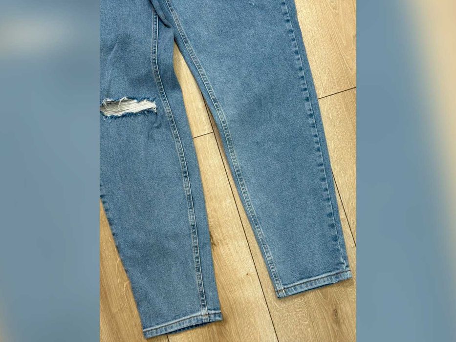 spodnie Pieces jasnoniebieskie denim proste nogawki M 38