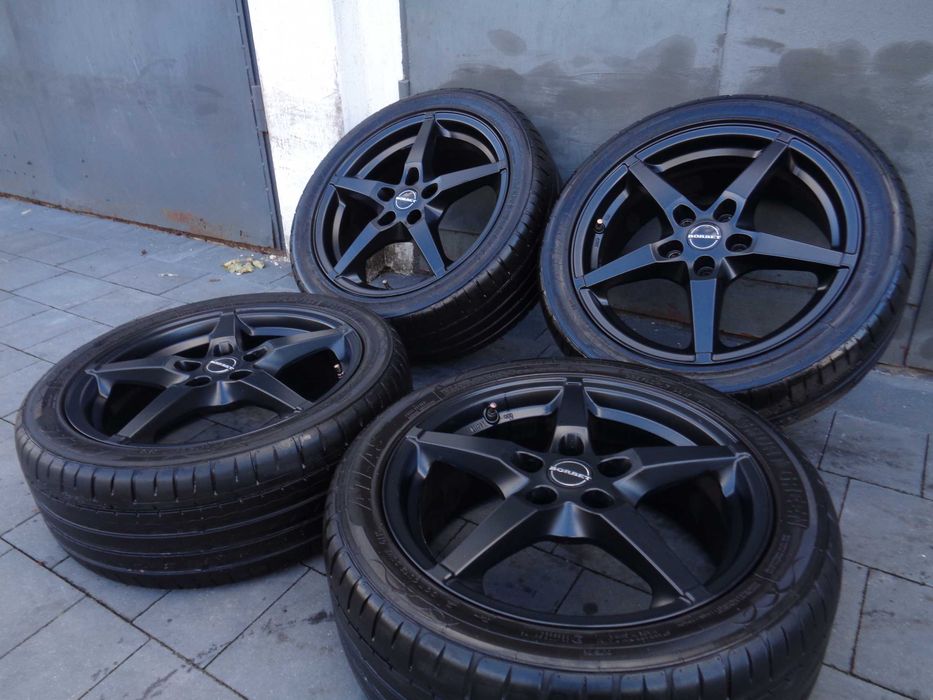 Czarne alufelgi BORBET 17 cali 5x112 VW Audi Seat Skoda Mercedes MINI
