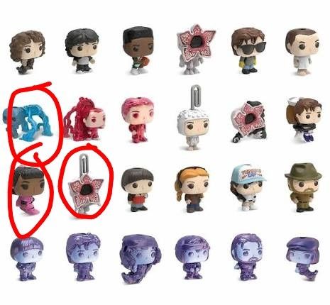 Troca bonecos stranger things