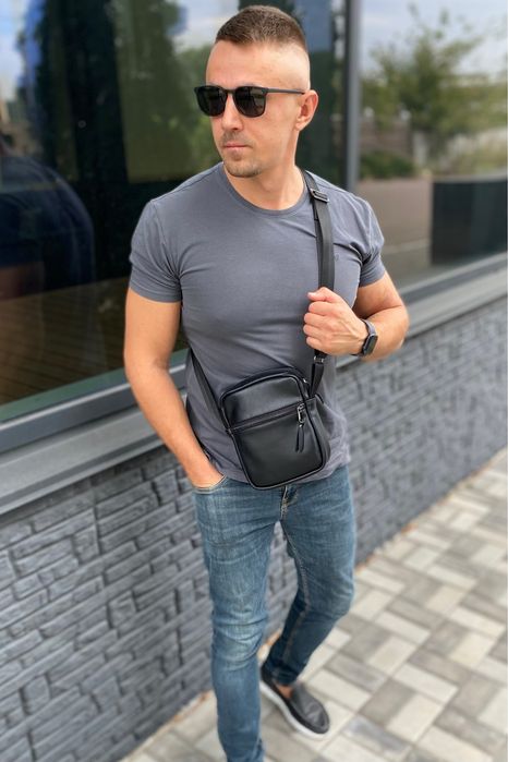 Барсетка сумка шкіряна чоловіча месенджер Casual 2.0 leather