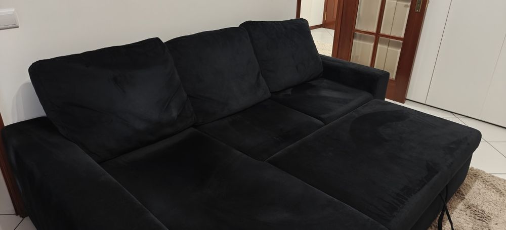 Sofá cama chaise longue esquerdo  de 3 lugares