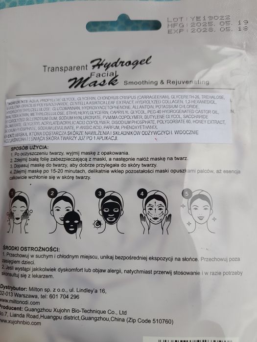 Hydrogel mask hydrożel pod oczy