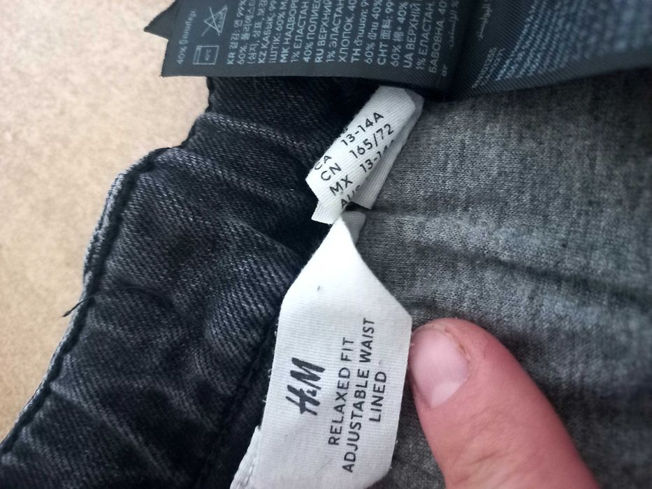 Jeansy zimowe dziecięce 152/164,H&M