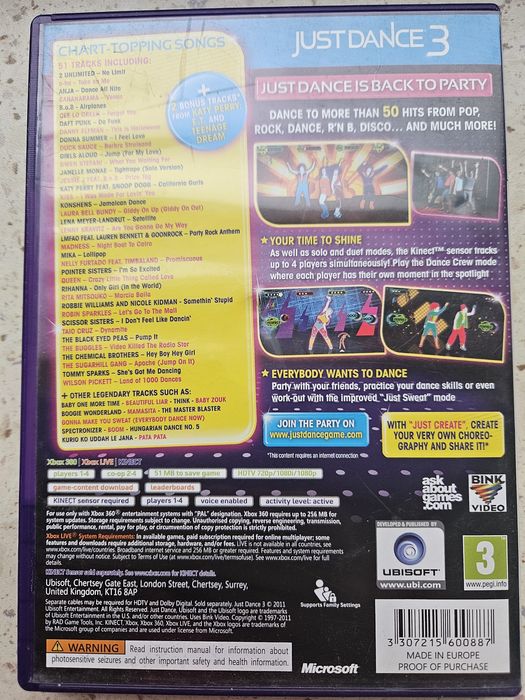 Just Dance 3 Special Edition gra Xbox 360 Kinect