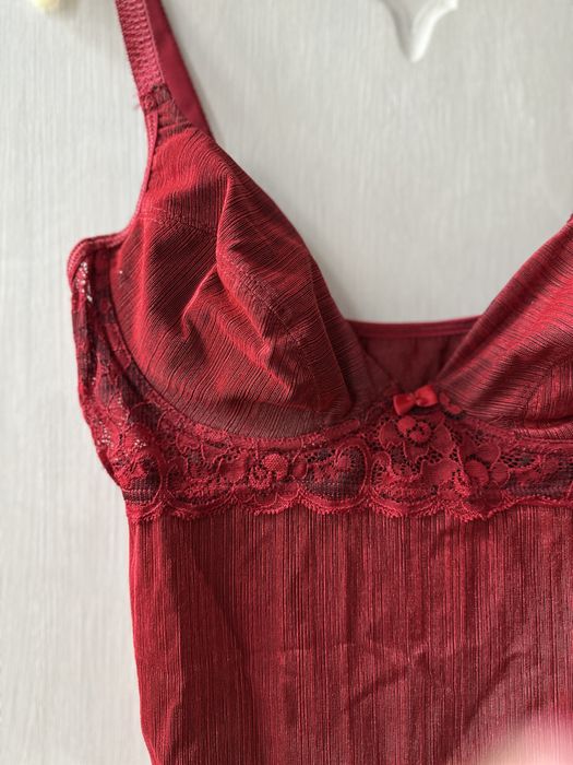 BHS czerwone body koronka 36 B 80 B