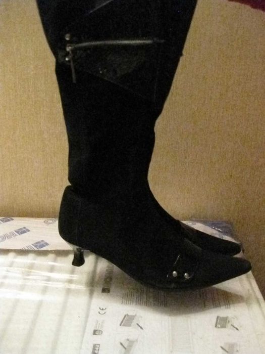 сапоги натуральный замш р 36 Турция