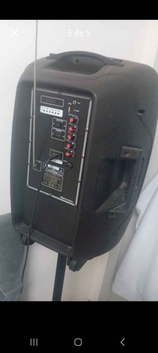 Coluna de som com luzes e Bluetooth