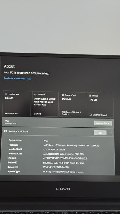 OFERTA DE NATAL!!! Huawei MateBook D14 COMO NOVO!!!