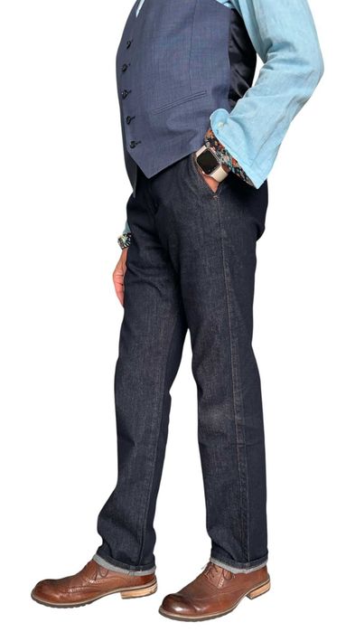 джинси-брюки Montana Chino Regular Fit, Rinse,  темно-синій, 32-40/34