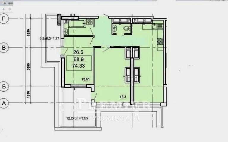 2-rooms apartment apartment by the address (area 74,5 m²) - Atlanta.ua - photo 3