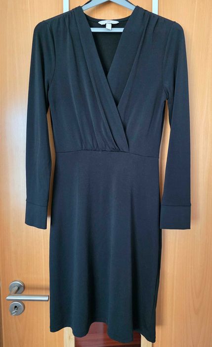 Vestido preto executivo H&M, tamanho XS