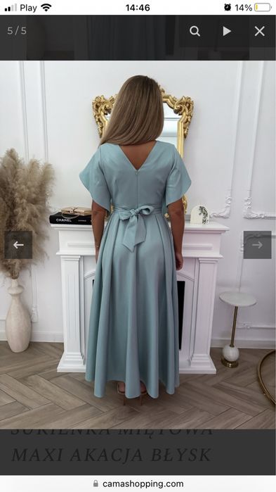 SUKIENKA mietowa maxi