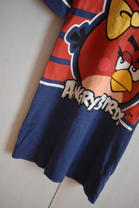 Koszula nocna 146 152 bawełniana sukienka Angry Birds wygodna luźna