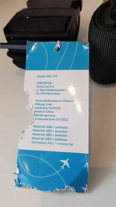 NOWE 2x kompresyjne pasy bagażowe do walizek 4,8x95-190cm Czarne