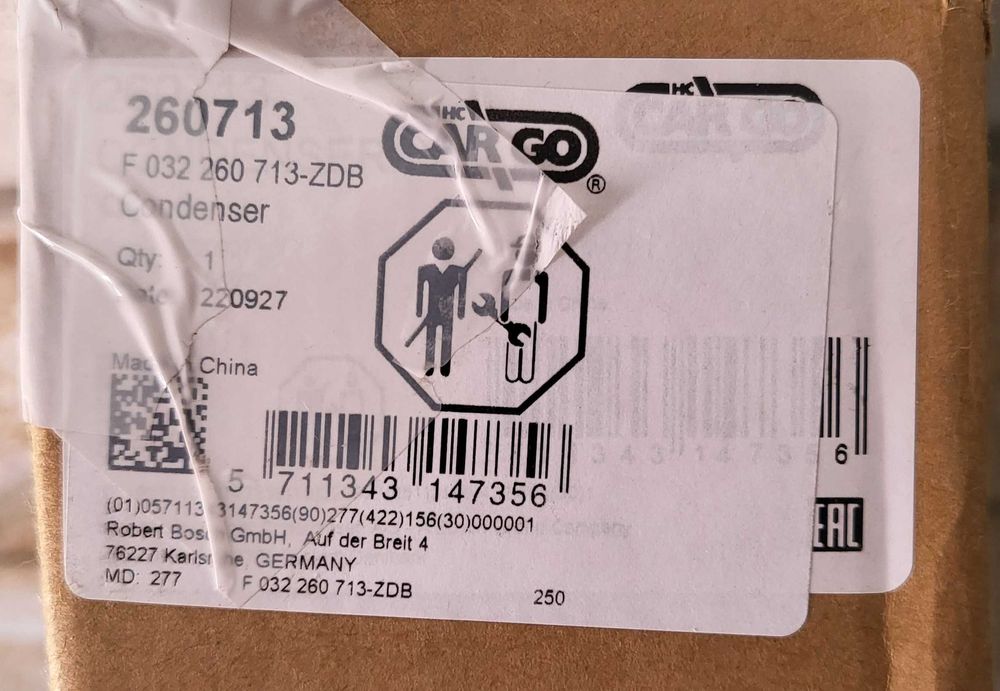 Condensador Ar Condicionado HC-Cargo 260713 – Opel Meriva A, Novo