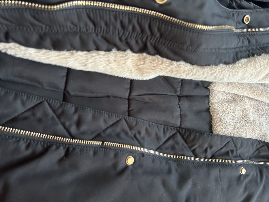 Czarna kurtka zimowa parka pull & bear xs 34