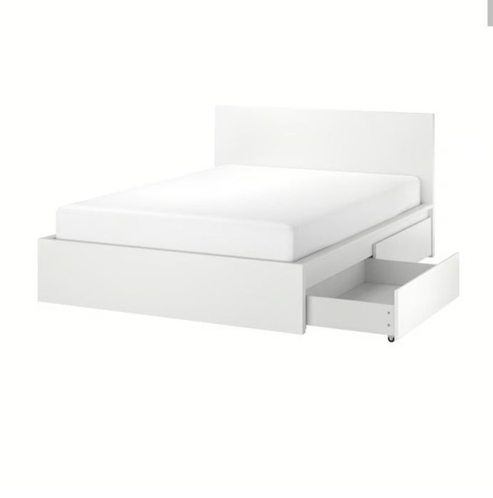 Rama łóżka Ikea 160x200 biała 4 szuflady