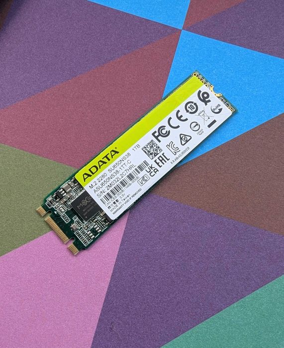 Брендовий SSD ADATA SU650 1ТБ / 1Tb M.2 2280 SATA (не NVMe) внутрішній накопичувач для ноутбука Made in Taiwan
