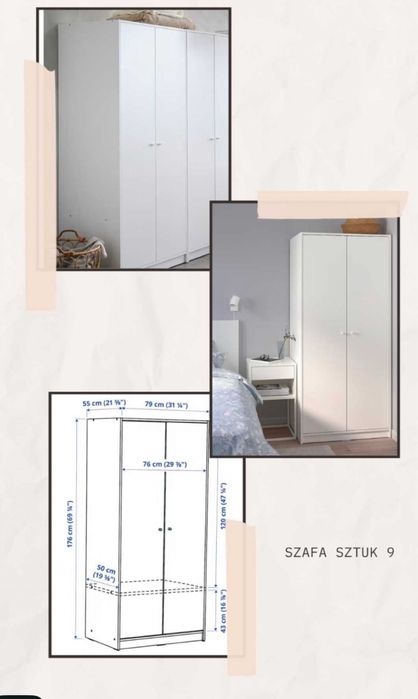 Szafa ikea, komoda ikea