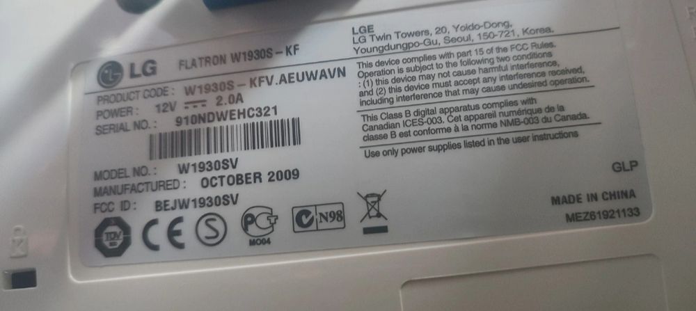 Monitor rosa 18,5"