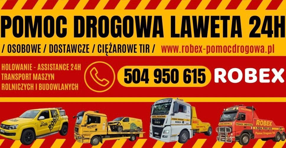 Pomoc Drogowa Auto Laweta Holowanie TIR Transport CIECHANÓW ROBEX