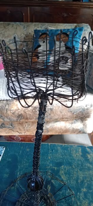 Świecznik vintage druciany 30cm.