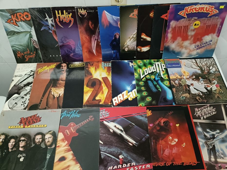 HEAVY METAL / HARD ROCK: os MELHORES grupos, DEZENAS de albuns (vinis)