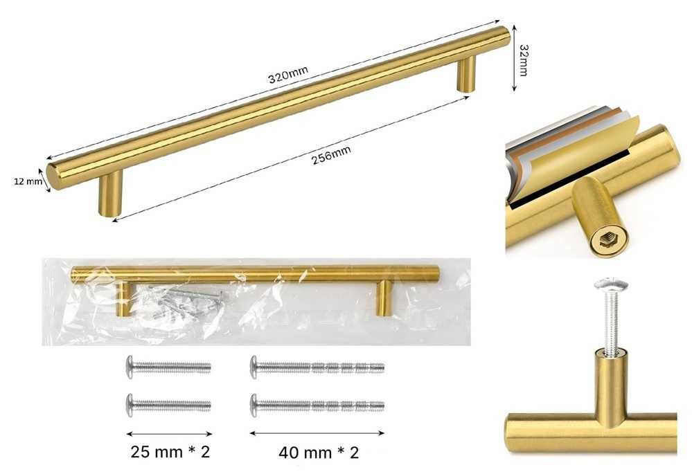Lontan 10 puxadores para móveis 320 mm (295)