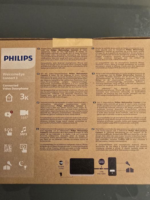 Vídeo porteiro Philips welcomeeye connect 3