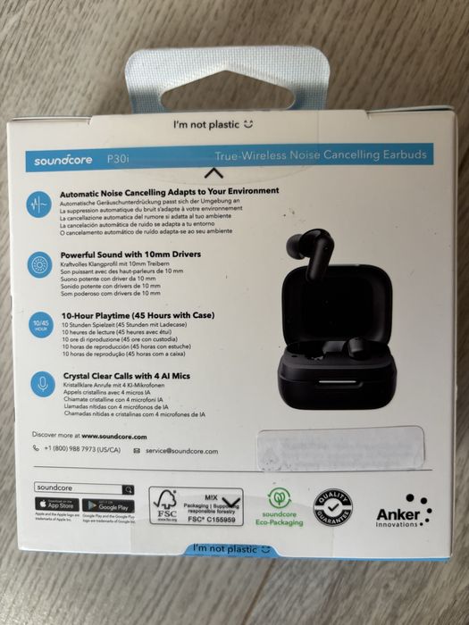 Навушники Anker SoundCore P30i Black