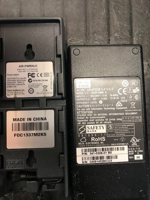 PoE Injector Cisco AIR-PWRINJ3 com transformador