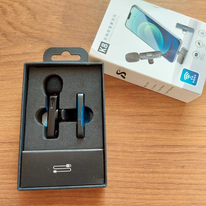 Безпровідний PRO мікрофон петлічка YLW EJ001 TypeC для трансляцій (микрофон петличка)