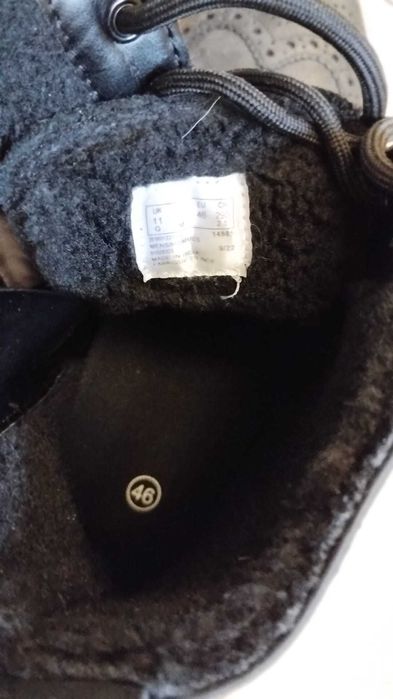 Buty zimowe Clarks Westcombe Limit czarny mat z naturalnej skóry brogs