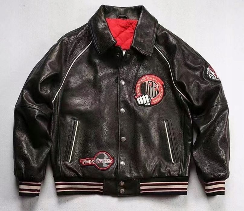 Kurtka skórzana męska bejsbolówka Avirex Dragon Eye