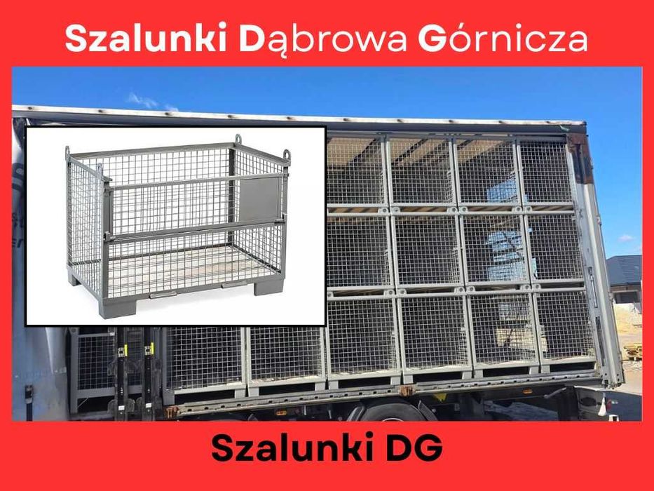 Kosz siatkowy z klapą malowany piętrowany paleta modułowa kosz na podpory otwarty kosze strop szalunek stropowy ścienny słupowy