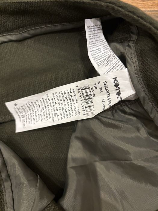 Spodnie rybaczki khaki ciemnozielony  Koton rozm. 36
