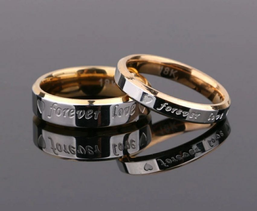 Aliança namoro - compromisso - casamento em ouro laminado 18K
