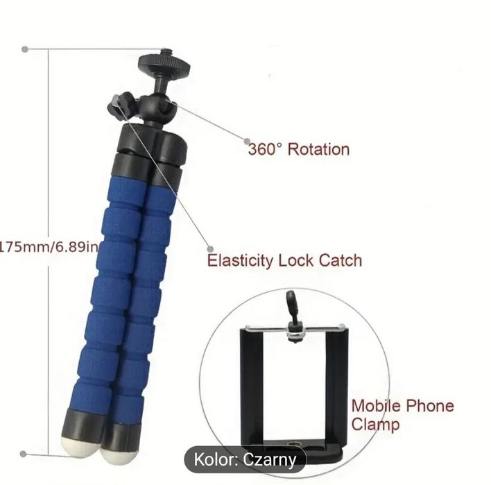 Uniwersalny stojak, trójnóg z uchwytem do telefonu