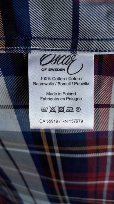 мужская рубашка OSCAR of SWEDEN  42/16.5 body fit
