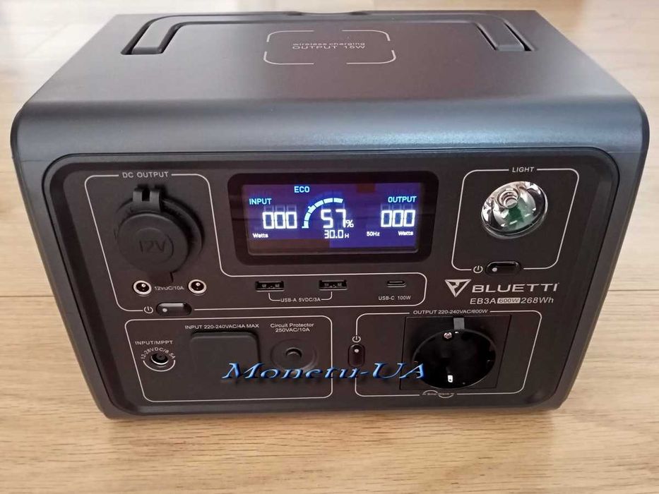 Зарядна станція Bluetti EB3A 268 Wh 600W Portable Power Station Нова