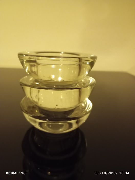 Porta velas em vidro