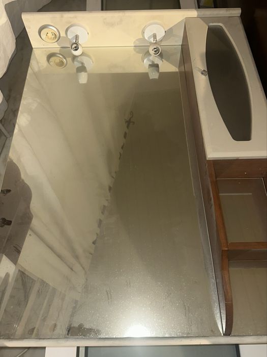 Armario casa banho com lavatório pedra e espelho! 2 conjunto completo