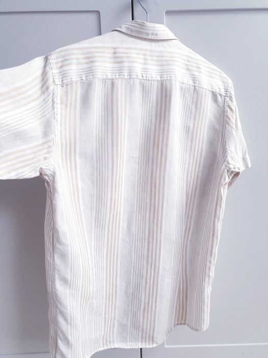 Beżowa lniana koszula 100% len Ted Baker S