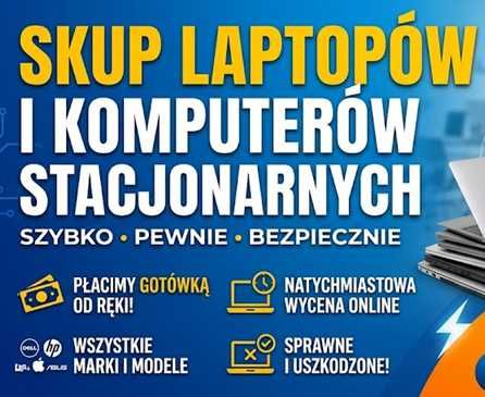 Koszalin Skup laptopów / komputerów  - szybka wycena!