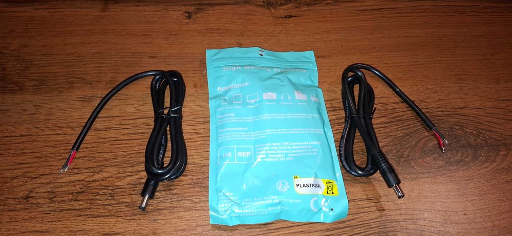 Zestaw 2x Kabel Zasilający 1m - Do Zarobienia