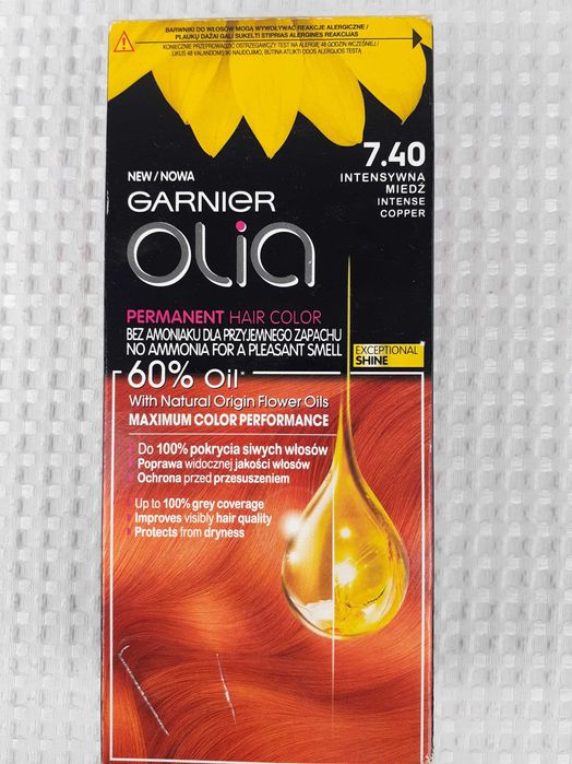 farba do włosów Garnier Olia intensywna miedź 7.40
